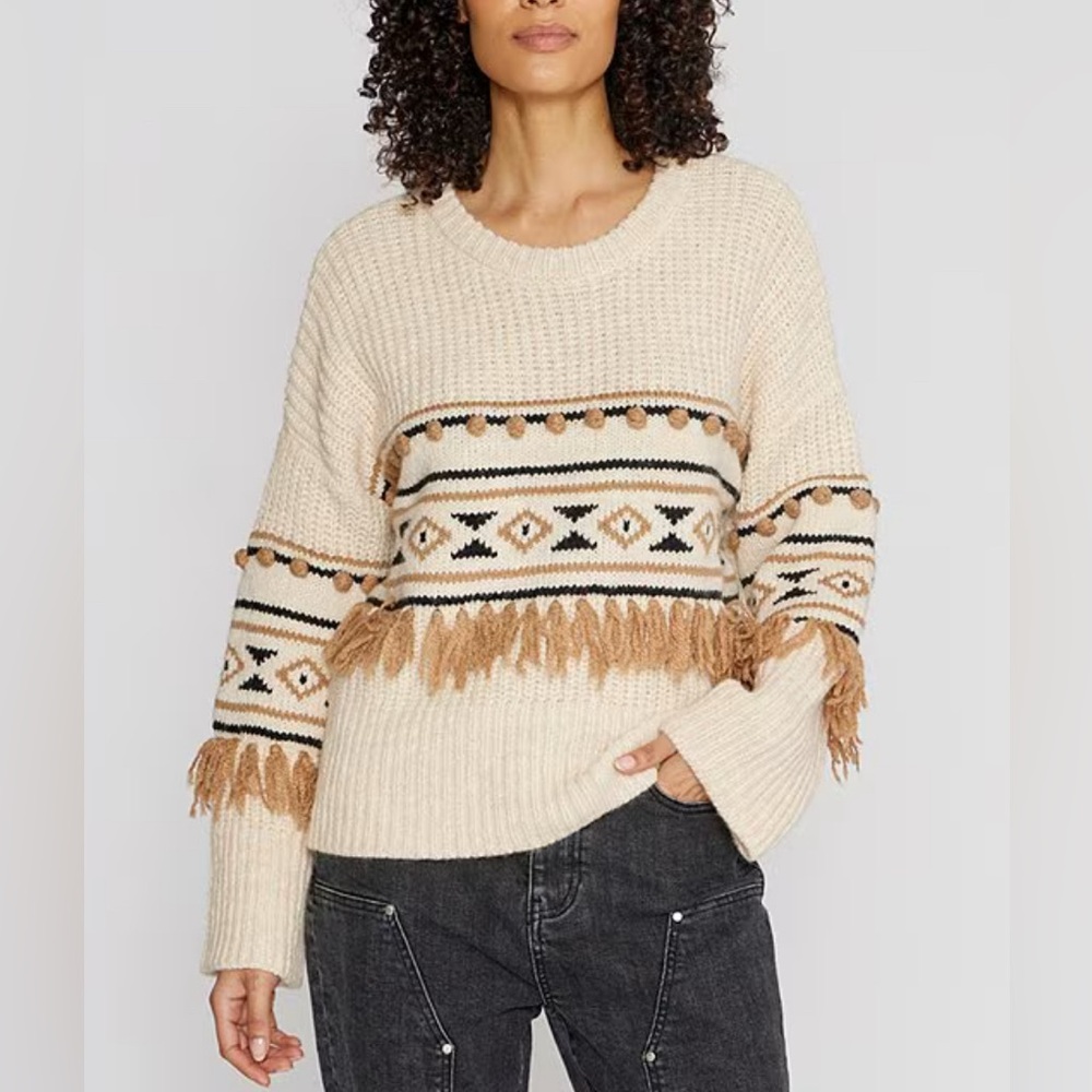 DRIFTWOOD Tasel Pom-Pom Knit Sweater